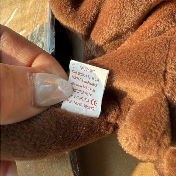 Ty Beanie Baby Style 4015 RARE 1993 CHOCOLATE MOOSE Retired Errors PVC Pellets - Picture 7 of 8